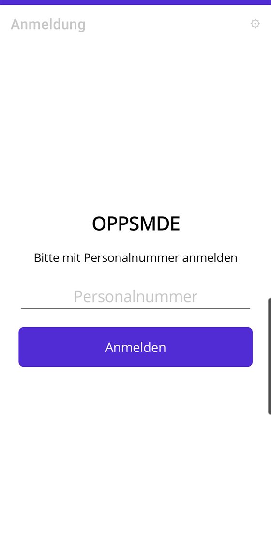 Anmeldung mit Personalnummer